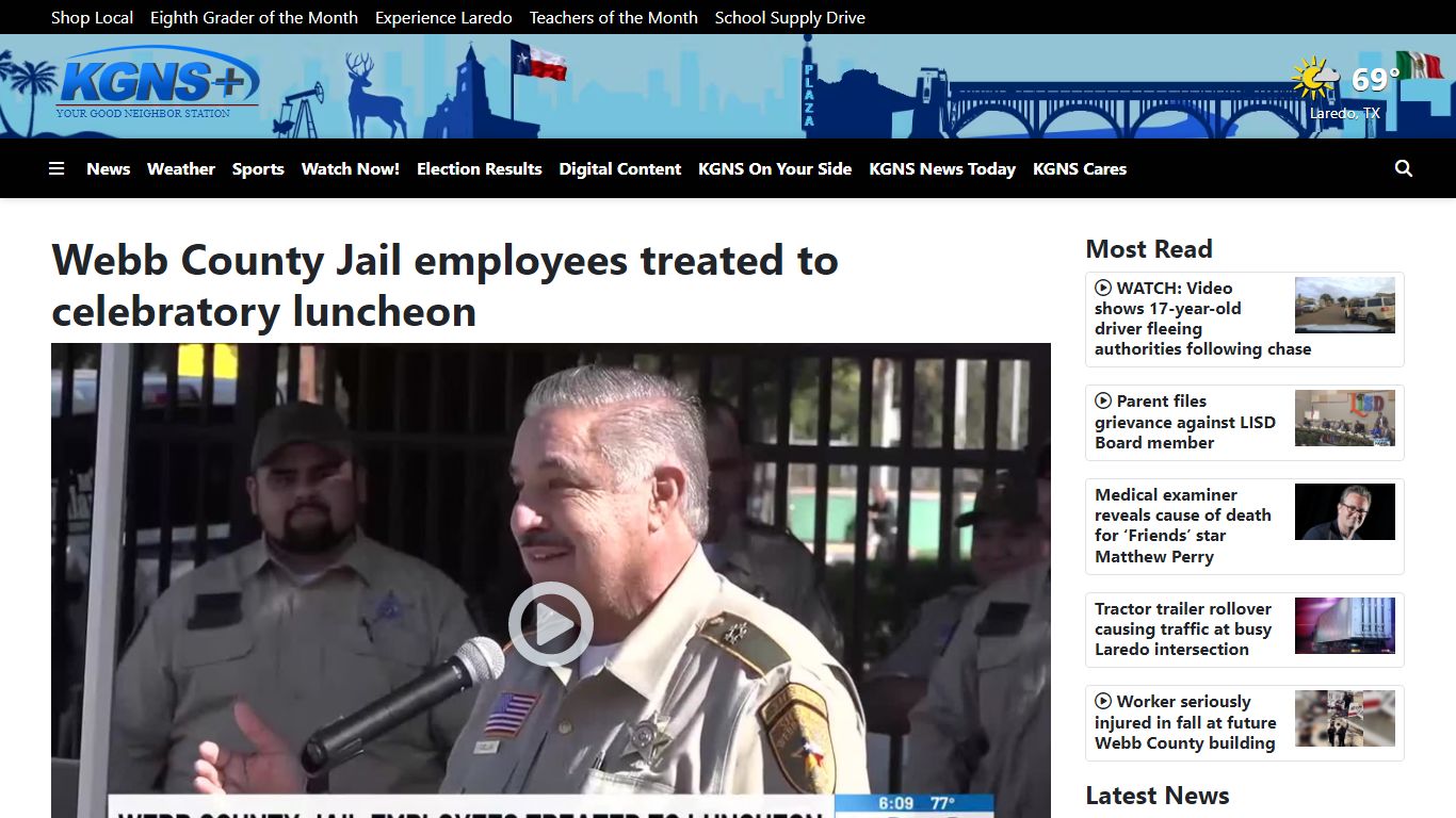 Webb County Jail employees treated to celebratory luncheon